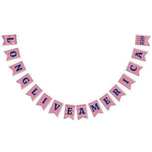 Long Live America 250th Independence Day Bunting Flags