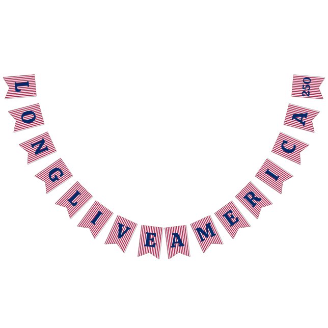 Long Live America 250th Independence Day Bunting Flags (All)