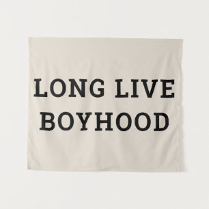 Long Live Boyhood Boy Room Nursery Playroom Wall Tapestry