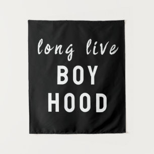 Long Live Boyhood Boy's Room Nursery Playroom Wall Tapestry