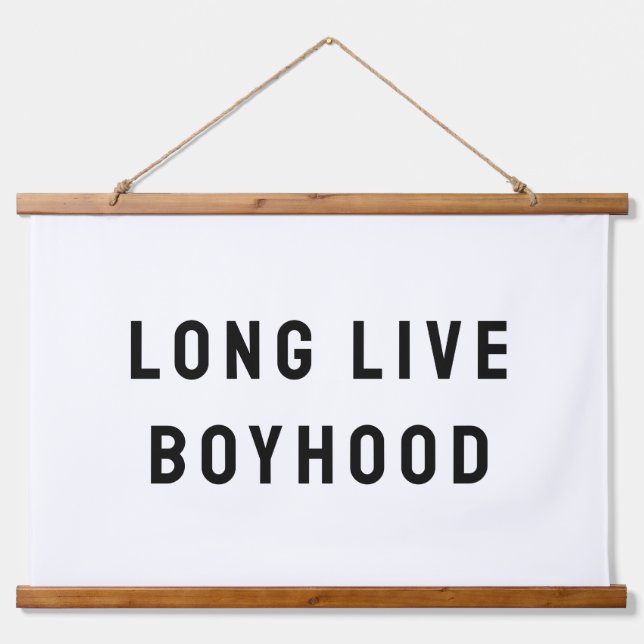 Long Live Boyhood Boy's Room Playroom Nursery Wall Hanging Tapestry (Front)