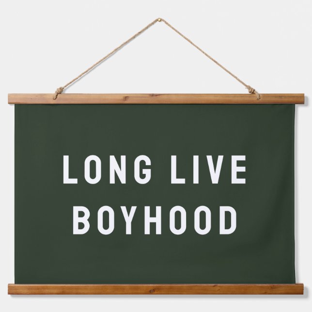 Long Live Boyhood Boy's Room Playroom Nursery Wall Hanging Tapestry (Front)