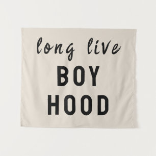 Long Live Boyhood Boy's Room Playroom Nursery Wall Tapestry