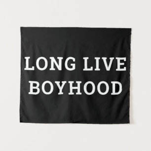 Long Live Boyhood Boy's Room Playroom Nursery Wall Tapestry