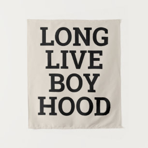 Long Live Boyhood Boy's Room Playroom Nursery Wall Tapestry