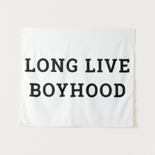 Long Live Boyhood Boy's Room Playroom Nursery Wall Tapestry