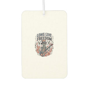 Long Live Freedom Patriotic Skeleton Rocker Shirt_ Air Freshener