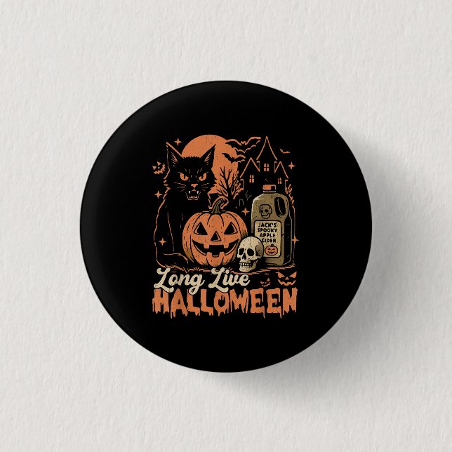 Long Live Halloween 1 Inch Round Button (Front)