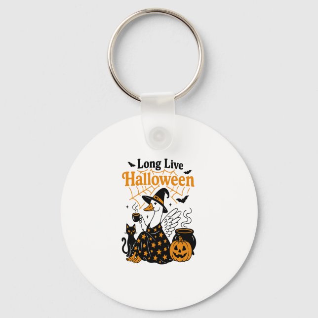 Long Live Halloween Goose Witch Keychain (Front)