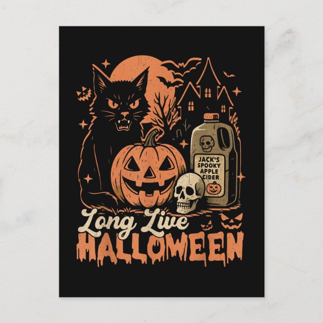 Long Live Halloween Postcard (Front)