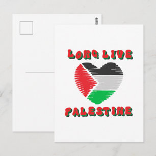 Long Live Palestine Postcard