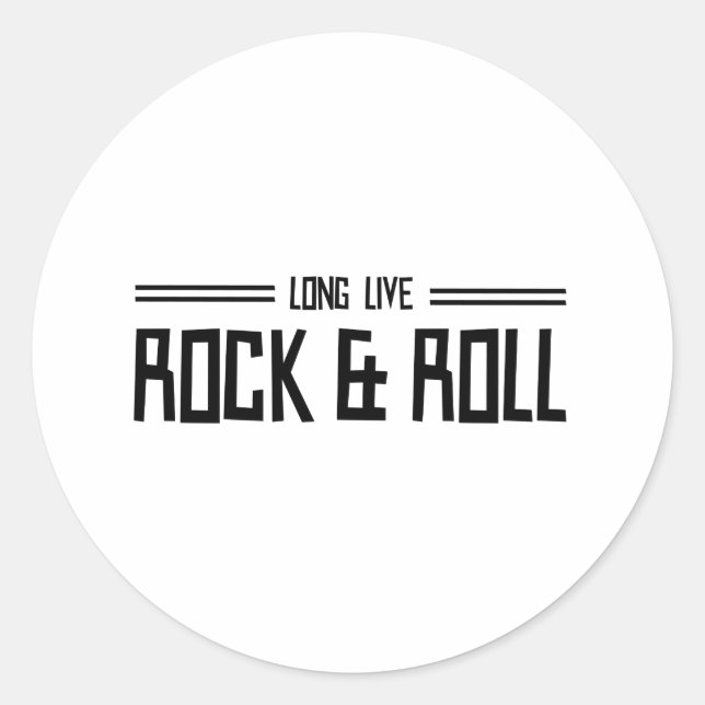 Long Live Rock & Roll Classic Round Sticker (Front)