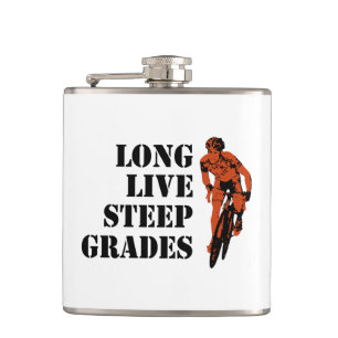 Long Live Steep Grades Cycling Hip Flask