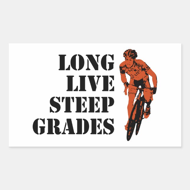Long Live Steep Grades Cycling Sticker (Front)