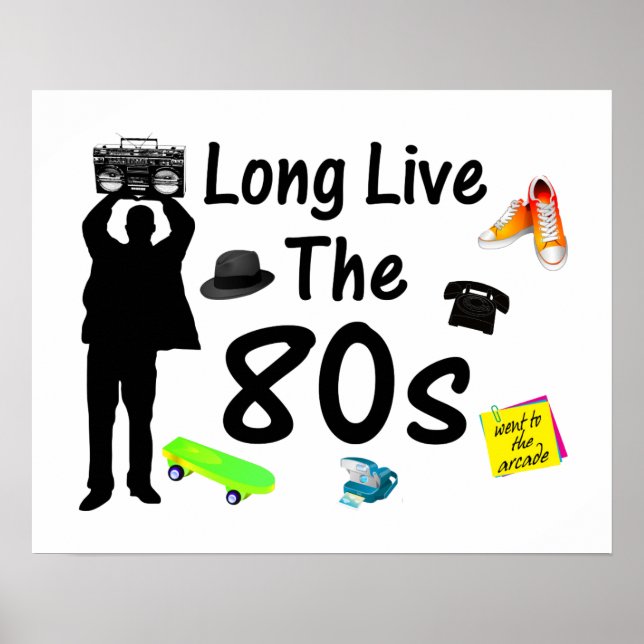 Long Live The 80s Culture Poster (Front)