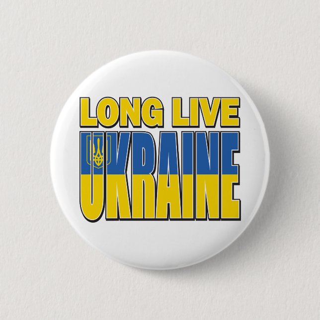 LONG-LIVE-UKRAINE 2 INCH ROUND BUTTON (Front)