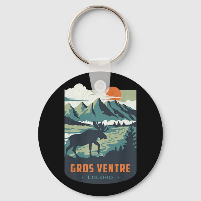 Long Long Honeymoon LOLOHO Gros Ventre Wilderness Keychain (Front)