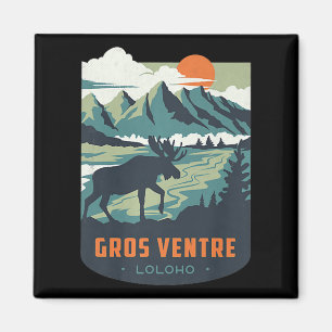 Long Long Honeymoon LOLOHO Gros Ventre Wilderness Magnet