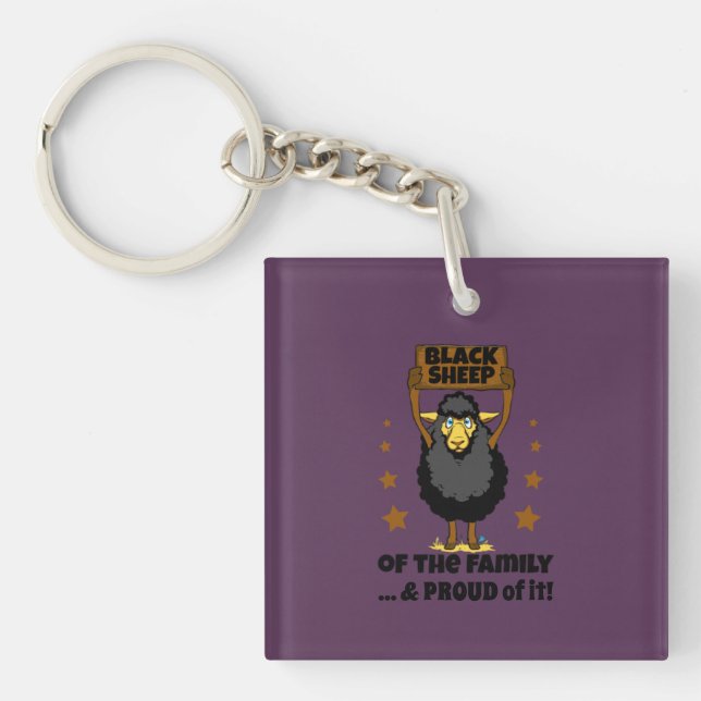 Long Lost Lamb: Black Sheep of the Family Keychain (Front)