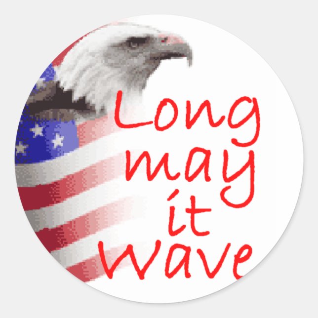 Long May It Wave Sticker (Front)