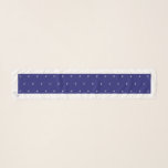 Long Midnight Blue Polka Dot Chiffon Scarf<br><div class="desc">Small white polka dots on a midnight blue (dark navy)  background with white border and edge  Very sophisticated polka dot pattern  Designed for the two long options of scarves.</div>