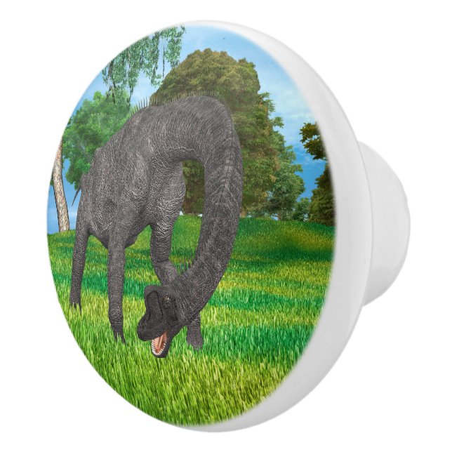 Long Neck Dinosaur Jungle Adventure Ceramic Knob (Right)