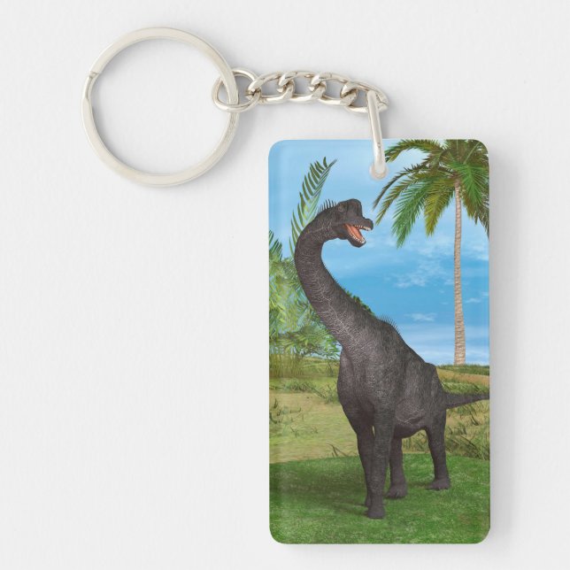 Long Neck Dinosaur Jungle Adventure Keychain (Front)