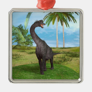 Long Neck Dinosaur Jungle Adventure Metal Ornament