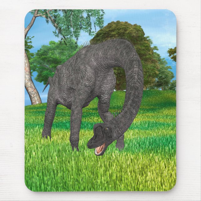 Long Neck Dinosaur Jungle Adventure Mouse Pad (Front)