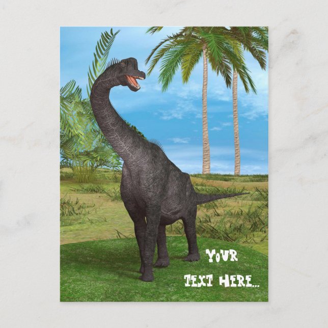 Long Neck Dinosaur Jungle Adventure Postcard (Front)