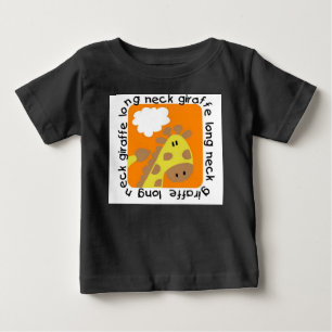 Long Neck Giraffe Baby Raglan T-shirt