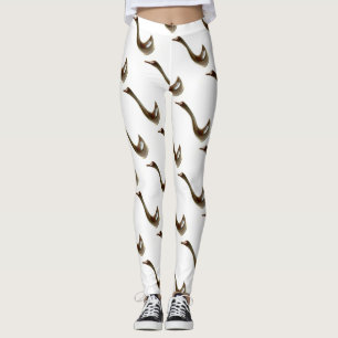 long-necked birds white leggings
