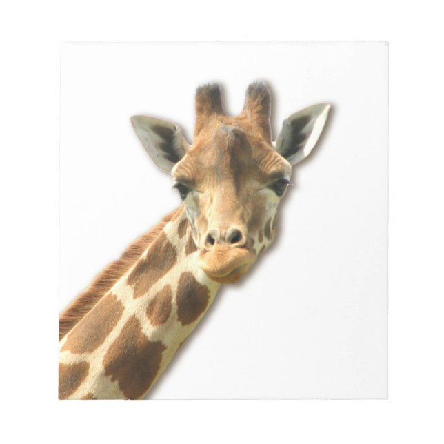 Long Necked Giraffe  Notepad (Front)