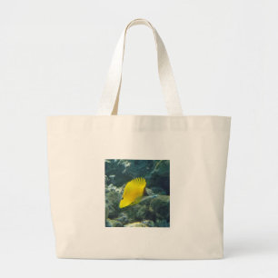 Long Nose Butterfly Fish Large Tote Bag