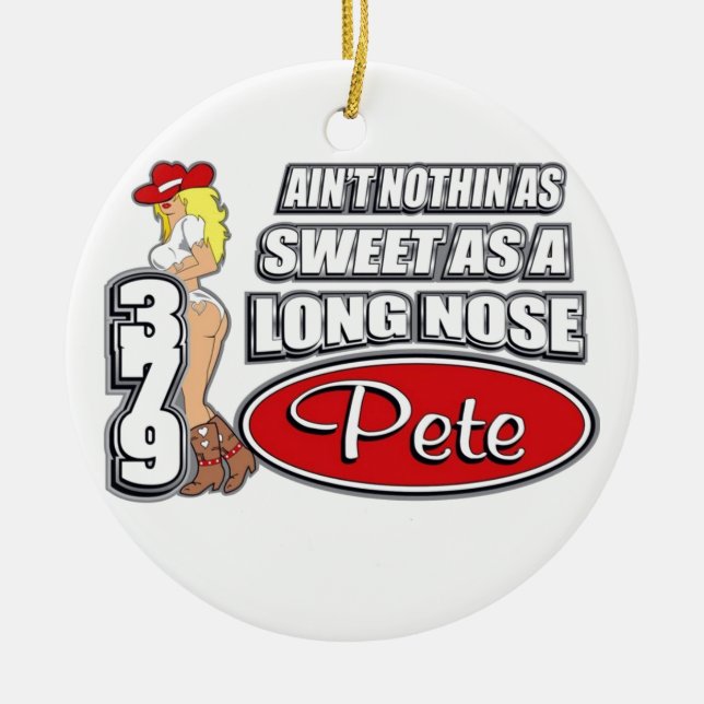 Long Nose Pete Ceramic Ornament (Front)