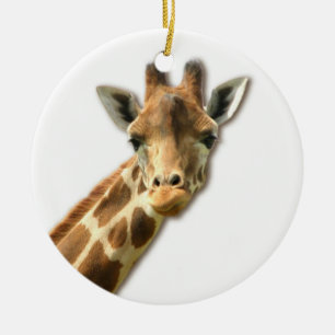 Long ornement étranglé de girafe