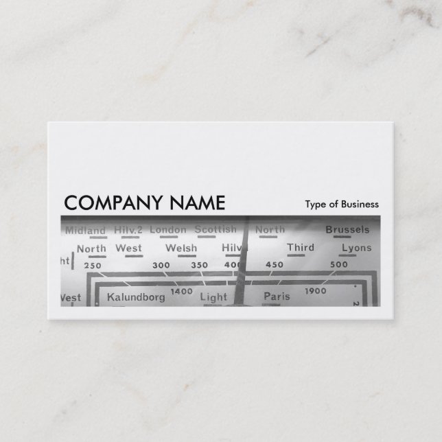 Long Picture 0110 - Old UK Radio Dial Business Card (Front)