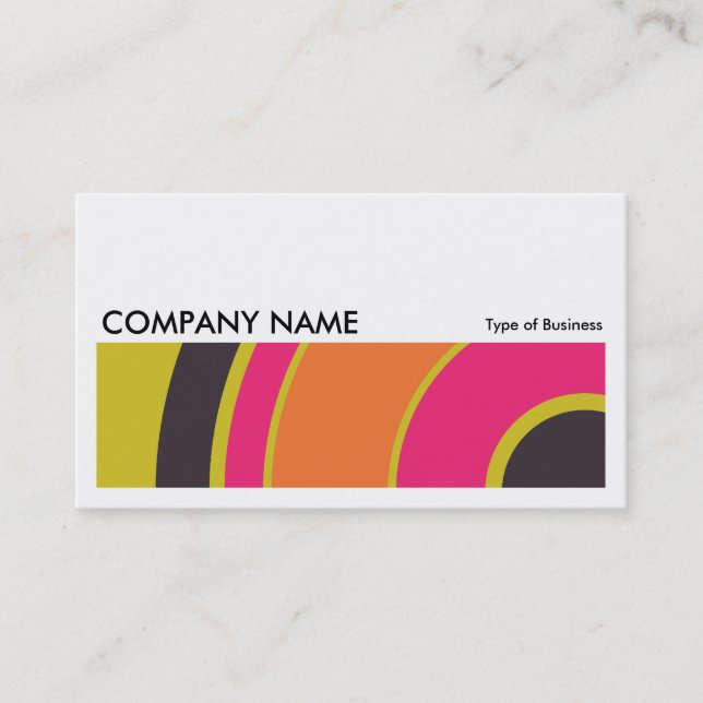 Long Picture 0205 - Colourful  Circle 06 Business Card (Front)