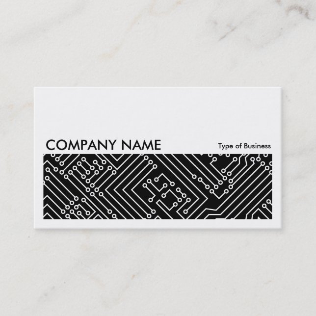 Long Picture 0243 - Circuitry - White on Black Business Card (Front)