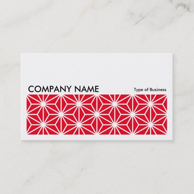 Long Picture 0249 - Asanoha Pattern - Red e6001c Business Card (Front)