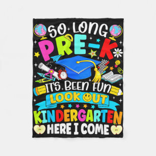Long pre-k been fun look out kindergarten boys fleece blanket