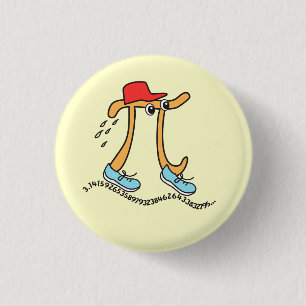 Long Running Pi - Funny Pi Guy Button