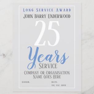 Long Service Award Certificate