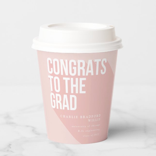 LONG SHADOW CONGRATS TO THE GRAD PAPER CUPS (Front)