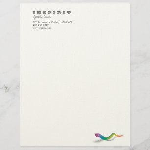 Long Shofar - rainbow Letterhead