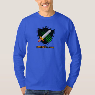 Long sleeve American Apparel Navy CureFFI.org T-Shirt