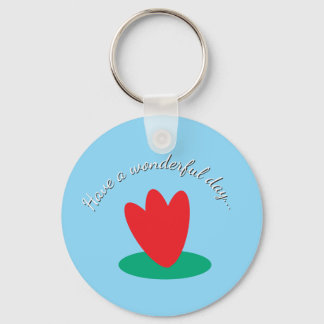  long sleeve T-Shirt with flower on a pond Keychain