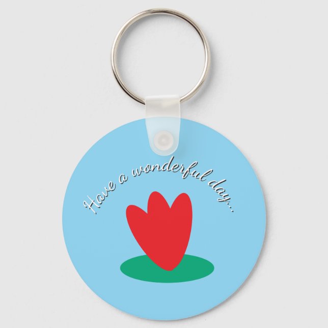 long sleeve T-Shirt with flower on a pond Keychain (Front)