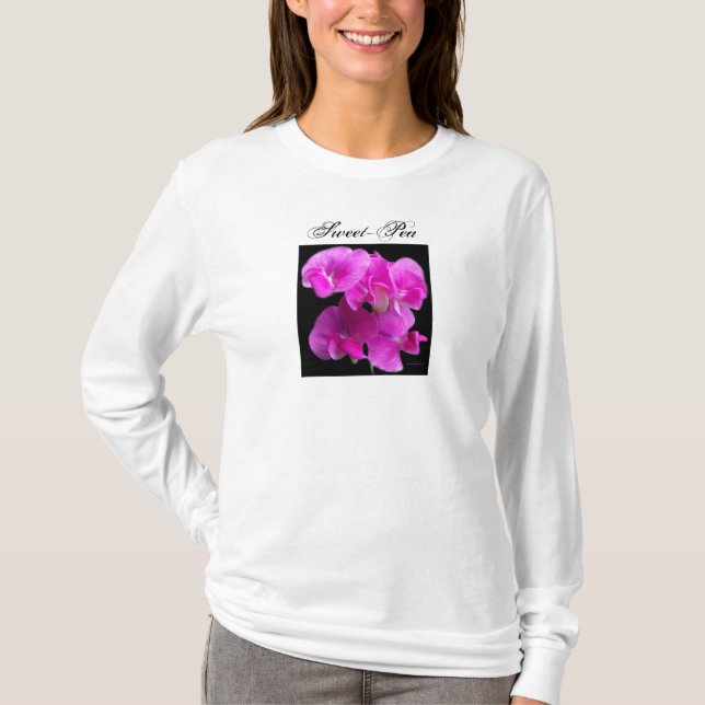 Long Sleeve Tee Shirt. "Sweet-Pea" (Front)
