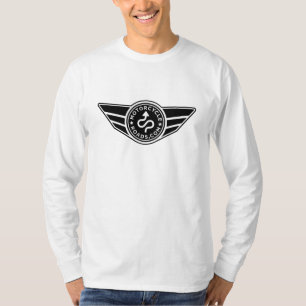 Long sleeve white shirt with black MCR logo